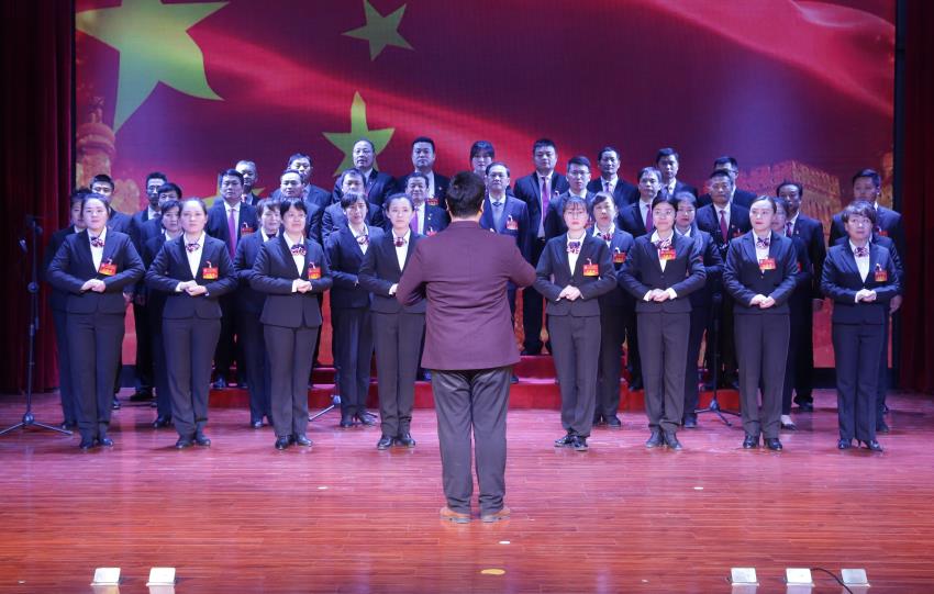 买球线上平台,买球（中国）2019年度工作动员大会---大合唱《团结就是力量》、《我爱你中国》